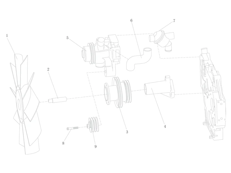 WEICHAI WP10 Engine Water Pump Ventilator